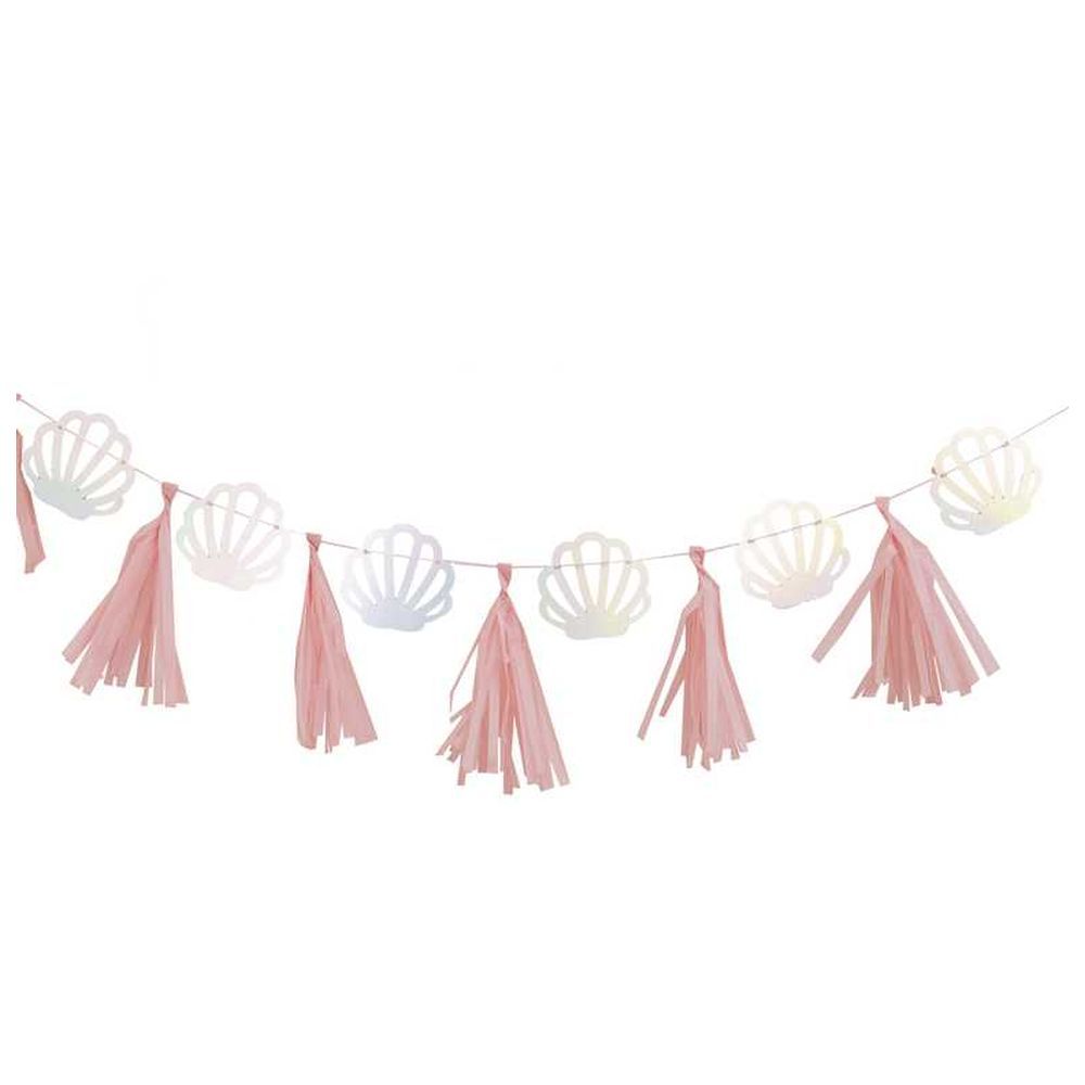 Ginger Ray - Pink & Iridescent Shell Tassel Garland