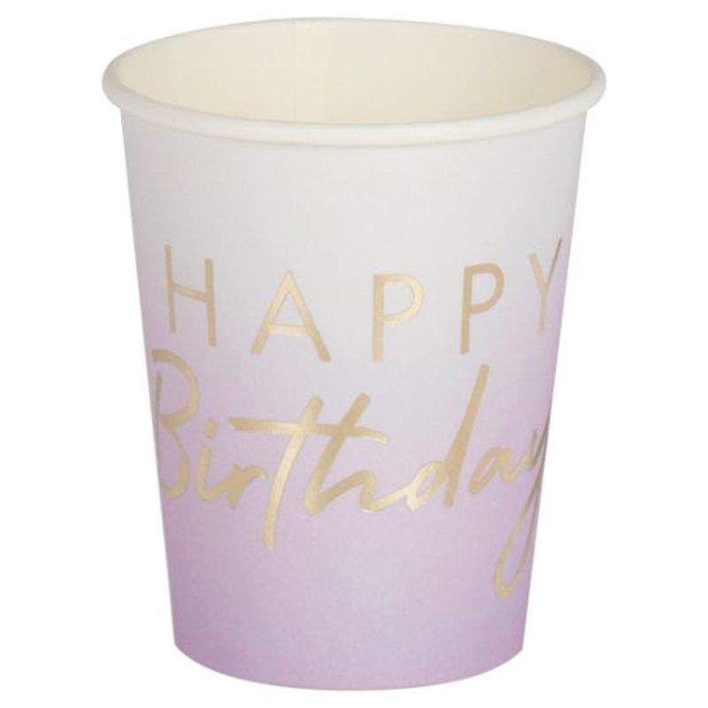 Ginger Ray - Lilac Ombre Foiled Cups