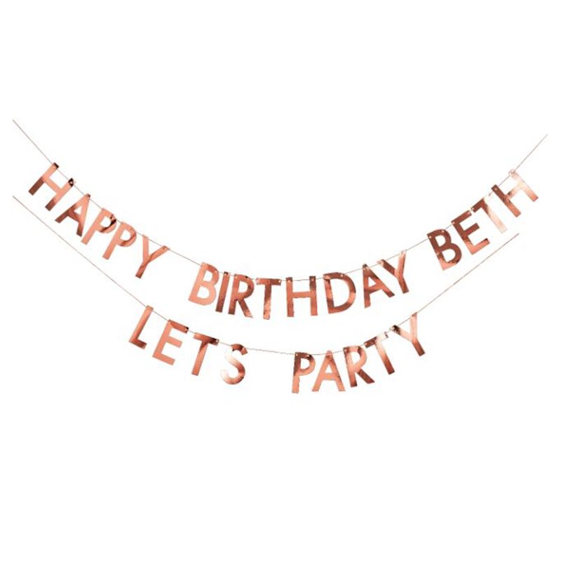 Ginger Ray - Rose Gold Personalised Birthday Banner