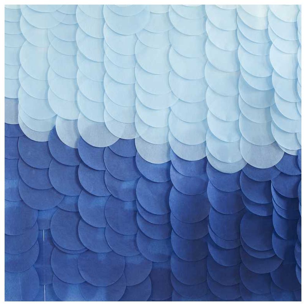 Ginger Ray - Blue Ombre Tissue Paper Disc Party Backdrop