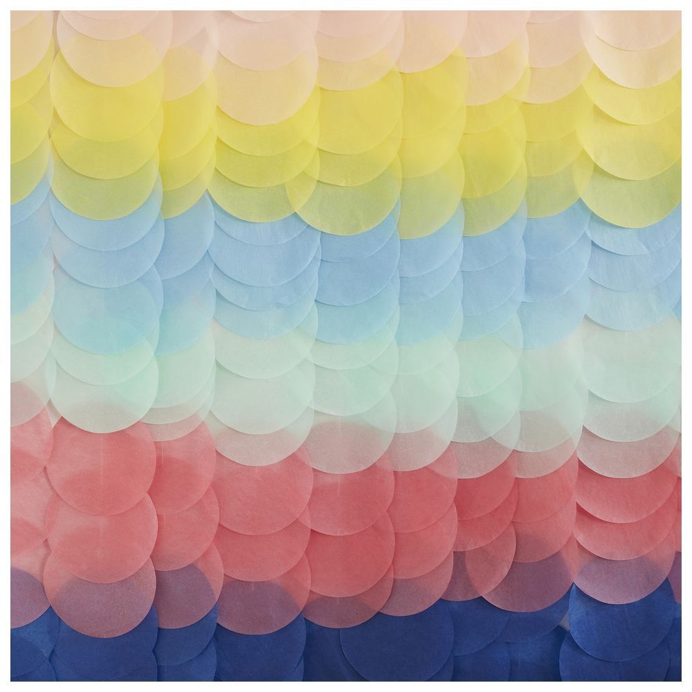 Ginger Ray - Rainbow Tissue Paper Disc Party Backdrop