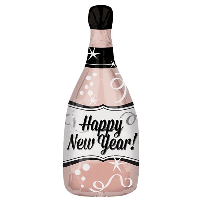 Party Camel - Happy New Year Bubbly Bottle Balloon - 26-Inch