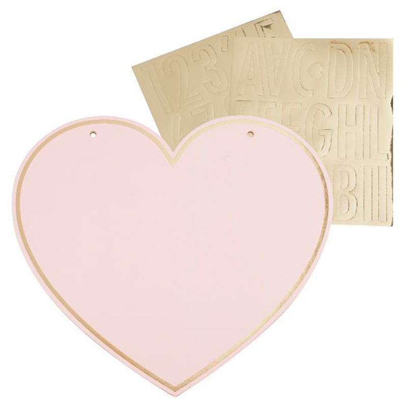 Ginger Ray - Customisable Pink Heart Kids Tent Sign