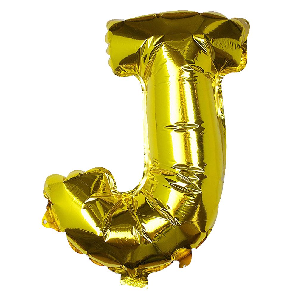 Ginger Ray - Gold Foil Letter J Balloon Pick & Mix