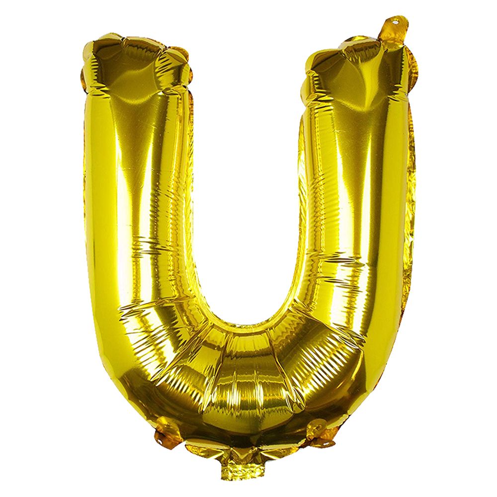 Ginger Ray - Gold Foil Letter U Balloon Pick & Mix