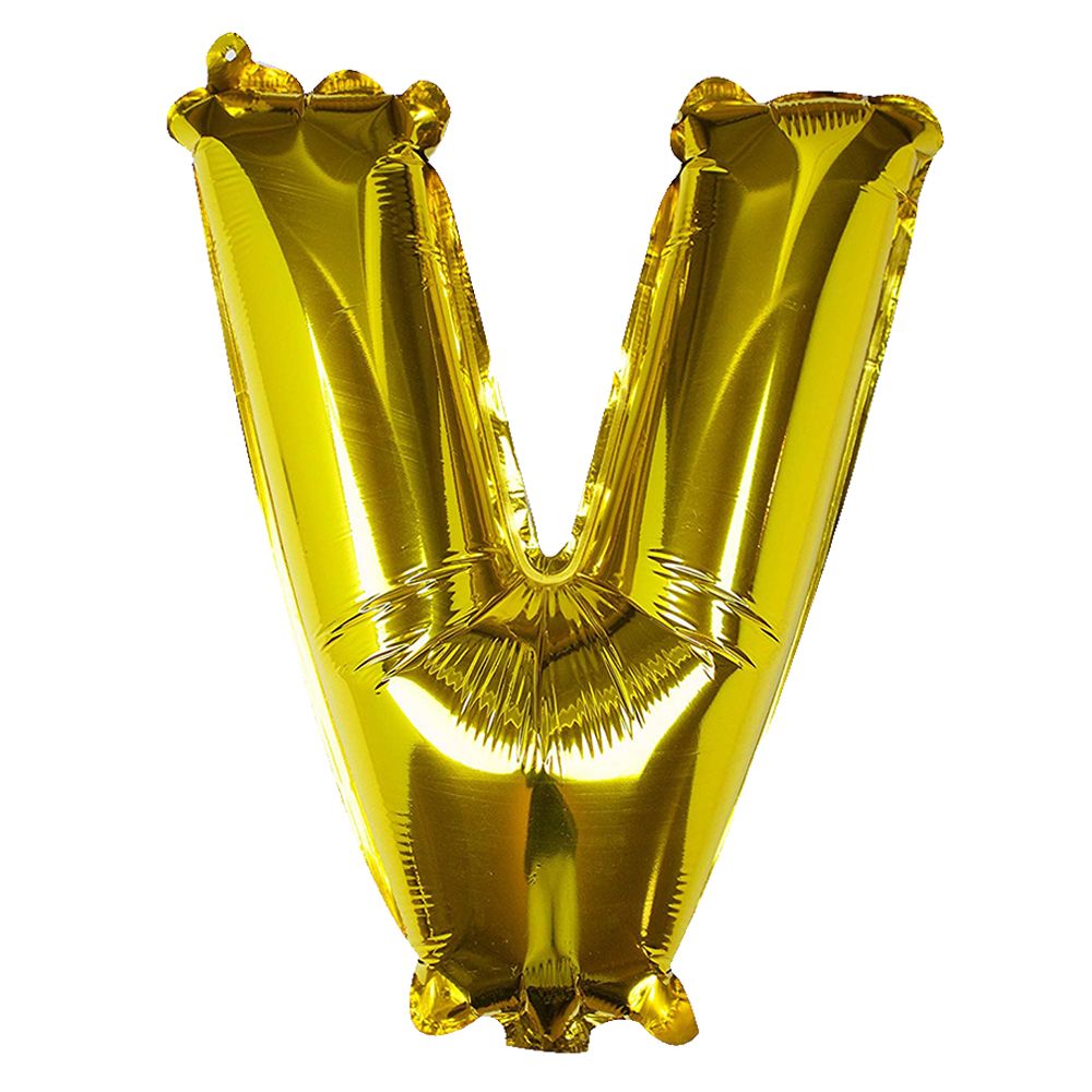 Ginger Ray - Gold Foil Letter V Balloon Pick & Mix