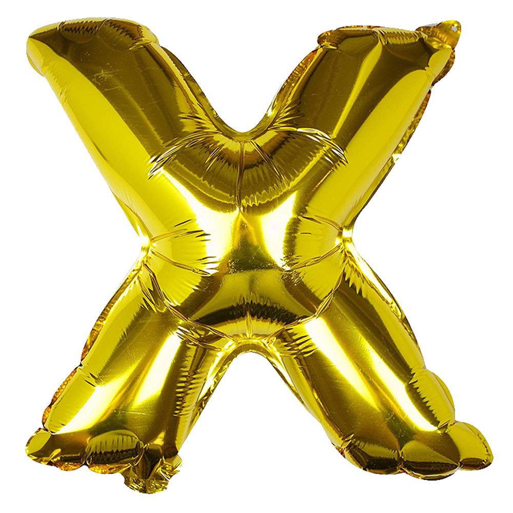 Ginger Ray - Gold Foil Letter X Balloon Pick & Mix