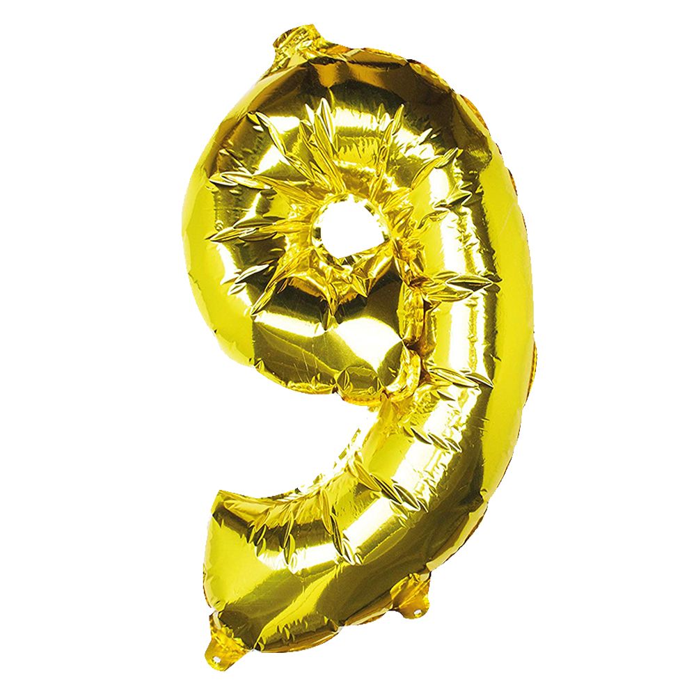 Ginger Ray - Gold Foil Number 9 Balloon Pick & Mix