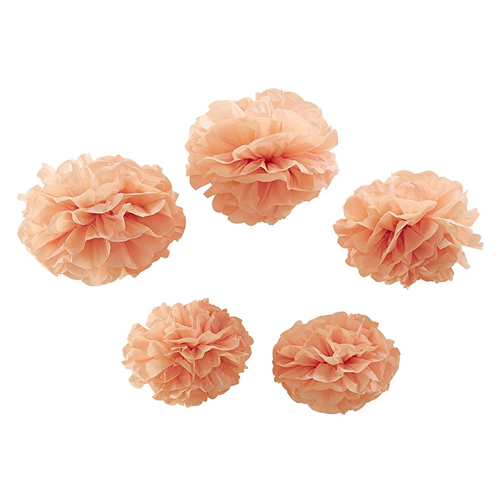 Ginger Ray - Pastel Perfection Pom Poms Pack Of 5 - Pink