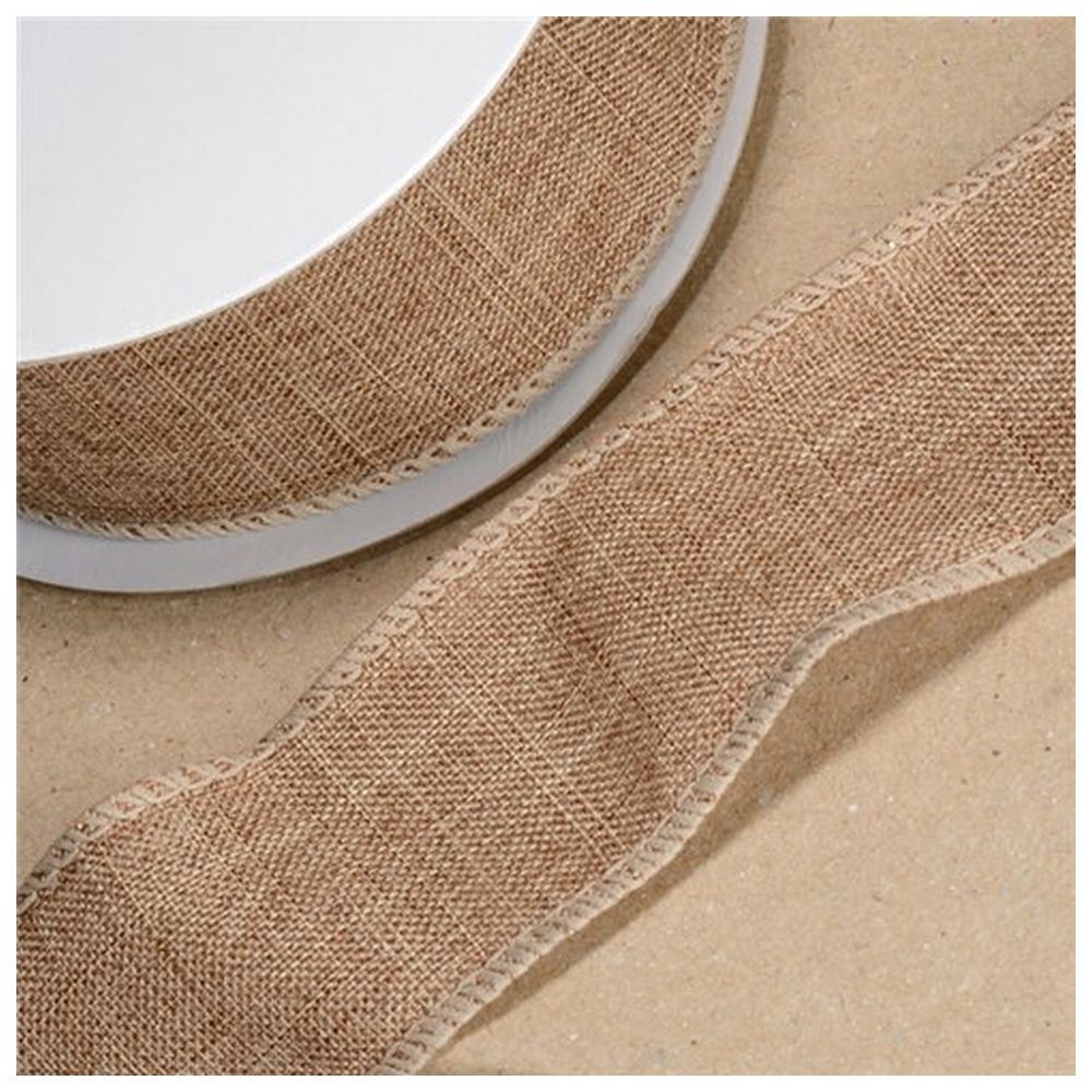 Party Camel - Hessian Wired Ribbon 