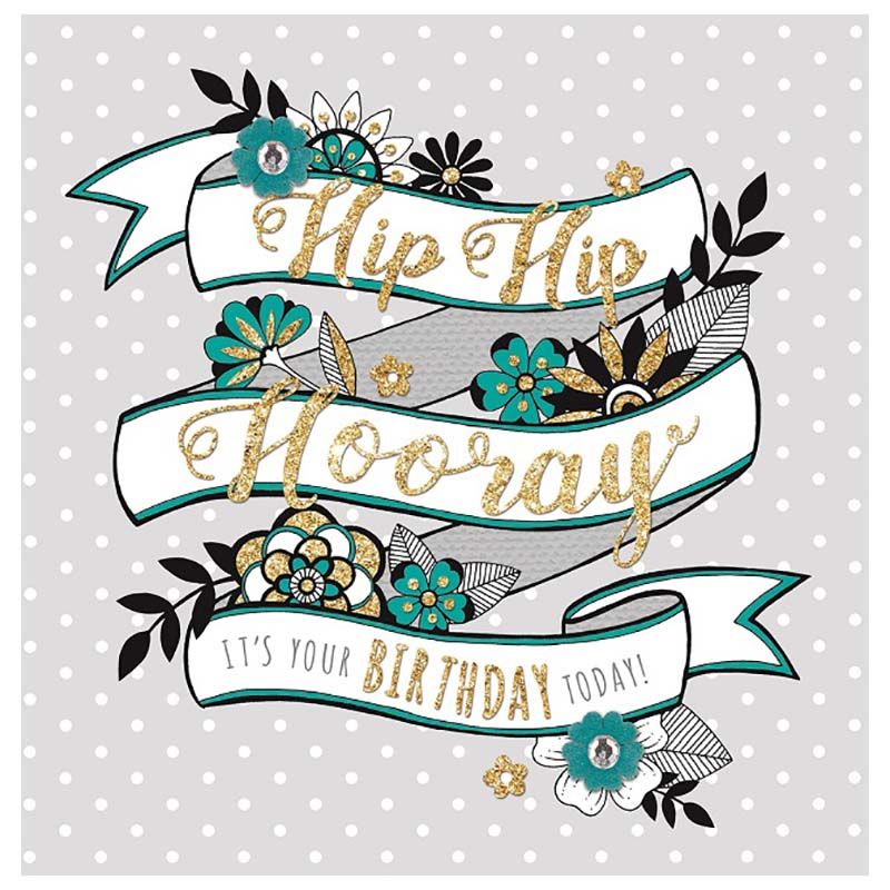 Rachel Ellen Designs - Birthday Hip Hip Hurray Banner Card