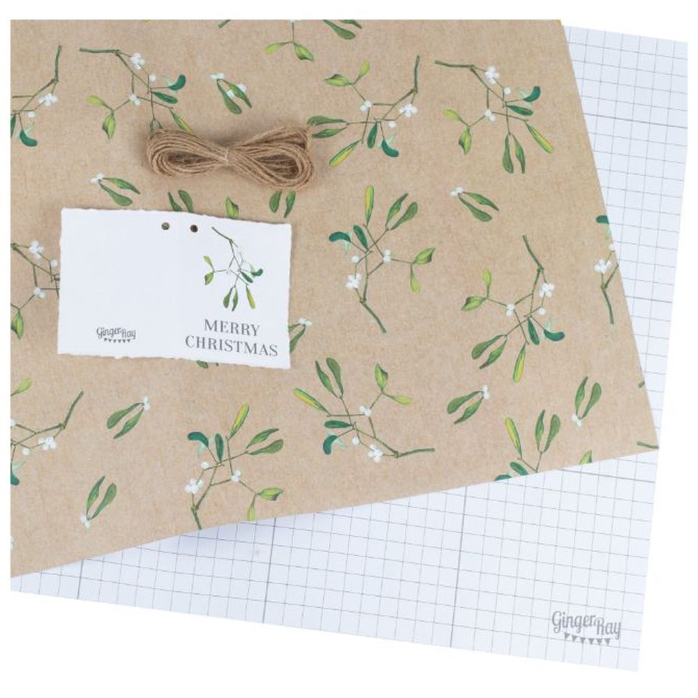 Ginger Ray - Mistletoe Kraft Wrap Kit