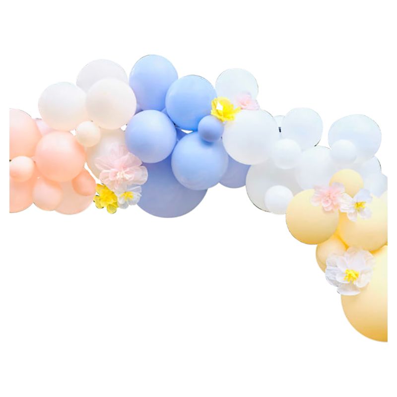 Ginger Ray - Pastel Balloon Arch With Tissue Paper Flowers