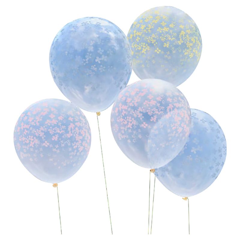 Ginger Ray - Pastel Printed Flower Balloons Cluster - 5pcs