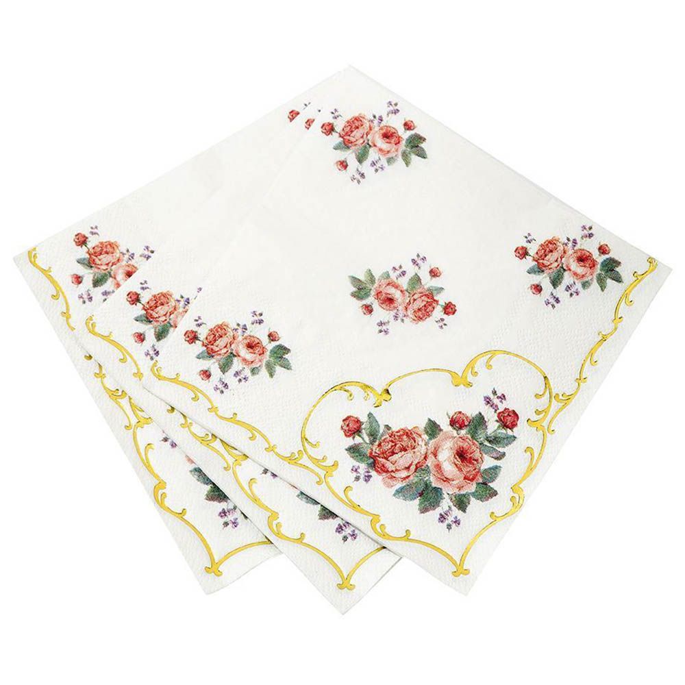 Talking Tables Truly Chintz Napkin White