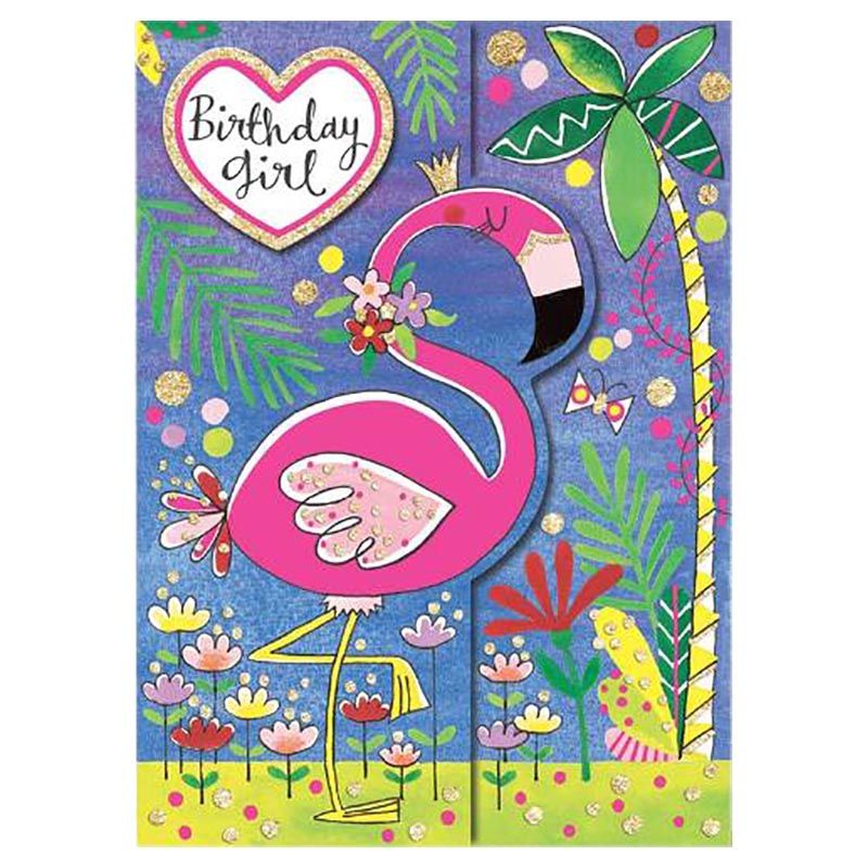 Rachel Ellen Designs - Wild Things Birthday Flamingo Card