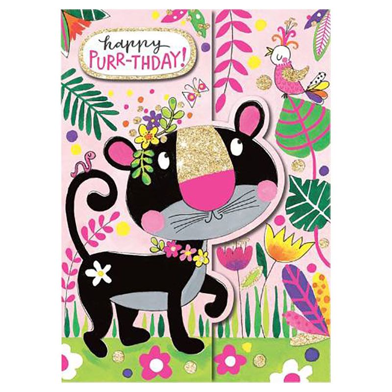 Wild Things Happy Purr-thday Panther Card