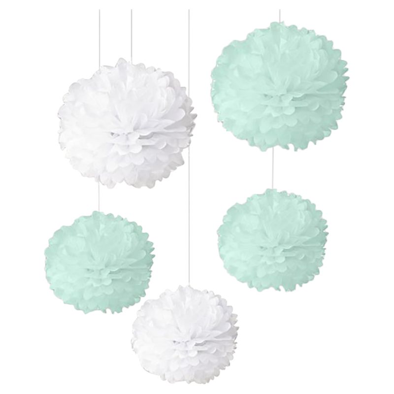 Party Camel - Baby Wishes Pom Poms - White & Mint