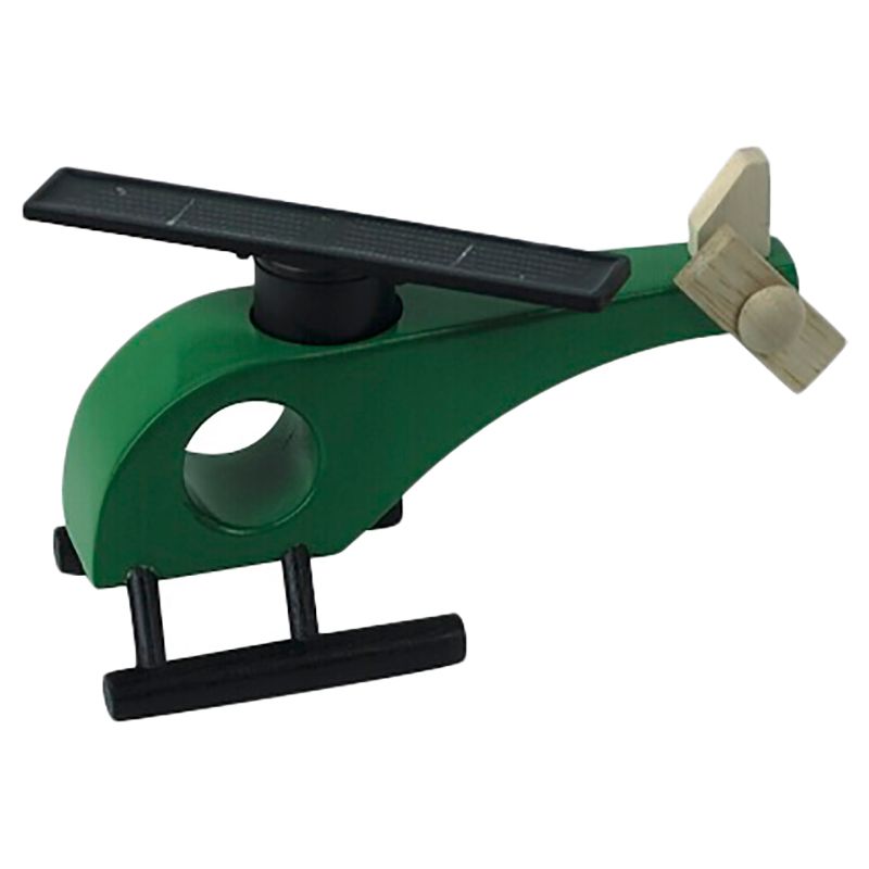 Inpro Solar - Wooden Helicopter Educational Toy - Green