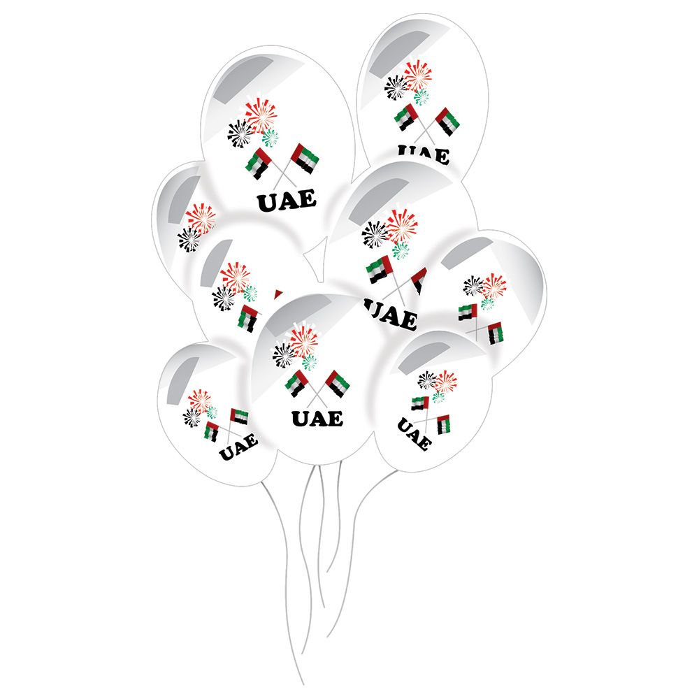 Party Magic - UAE Balloons 15pc-Set Red/Green/White/Black