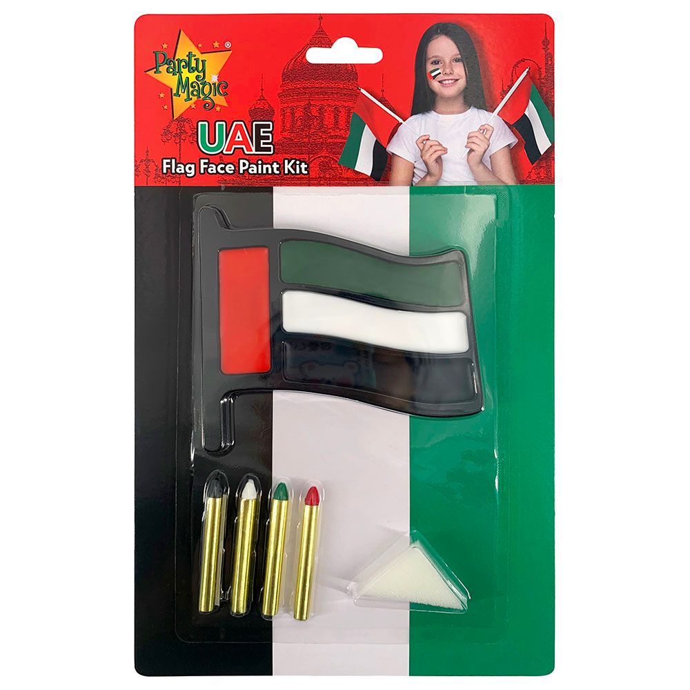 Party Magic - UAE Flag Face Paint Kit