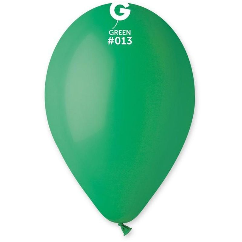 Gemar - 12in Standard Green Latex Balloon 100pcs