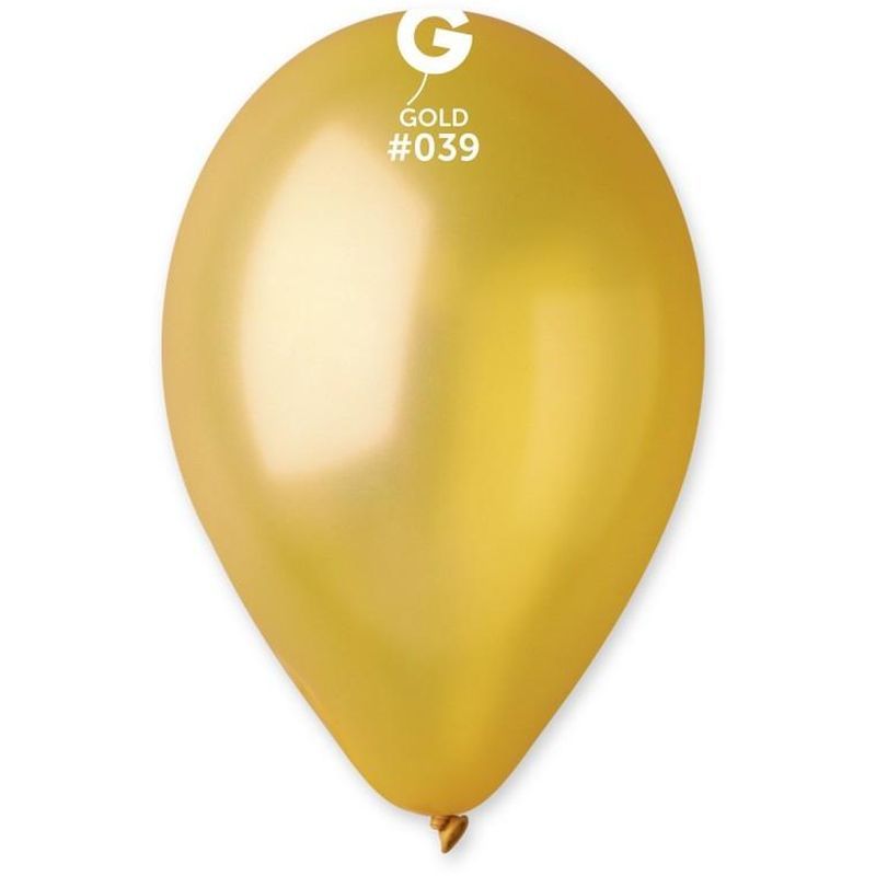 Gemar - 12in Metallic Gold Latex Balloon 100pcs