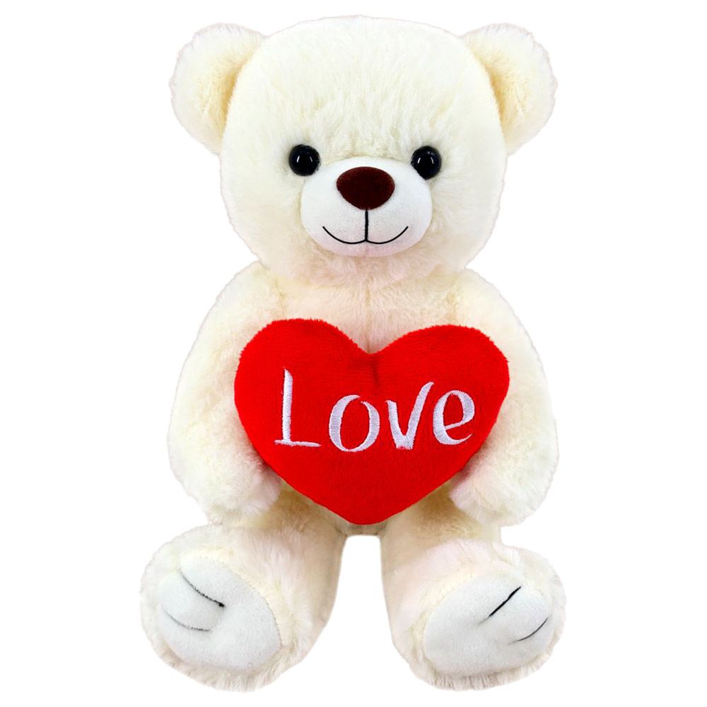 Party Magic - Bear with Heart - 25cm - Cream