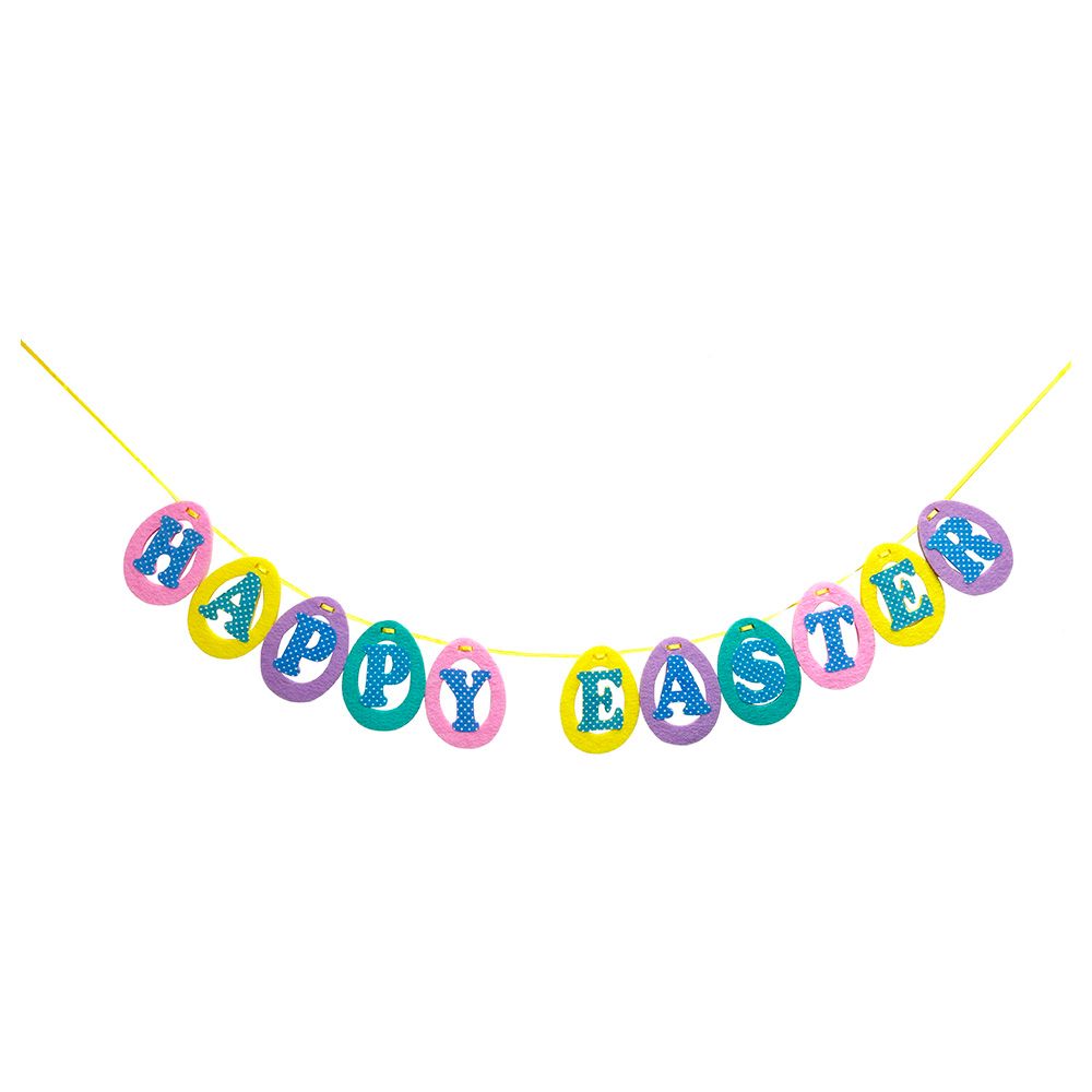 Party Magic - Happy Easter Egg Shape Banner