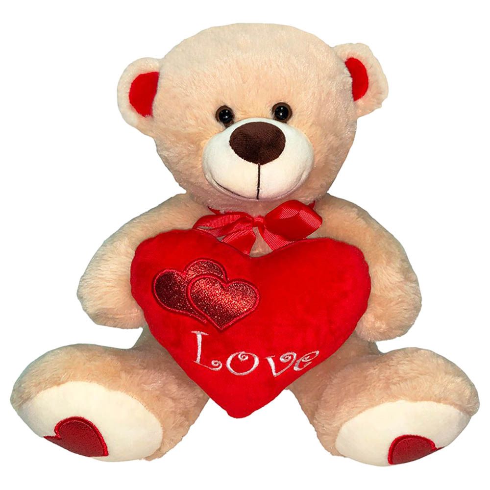 Party Magic - Valentine Plush Bear With Heart - 30cm