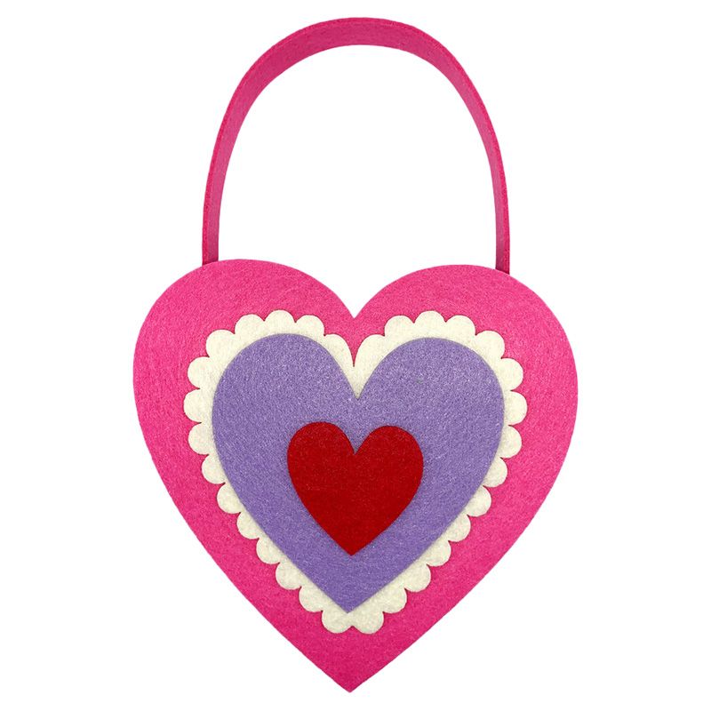 Party Magic - Heart Shape Felt Bag - 16.5 x 17 cm