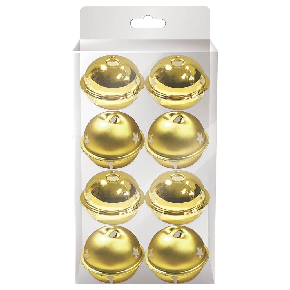 Christmas Magic - 8pcs Bells 4cm - Gold