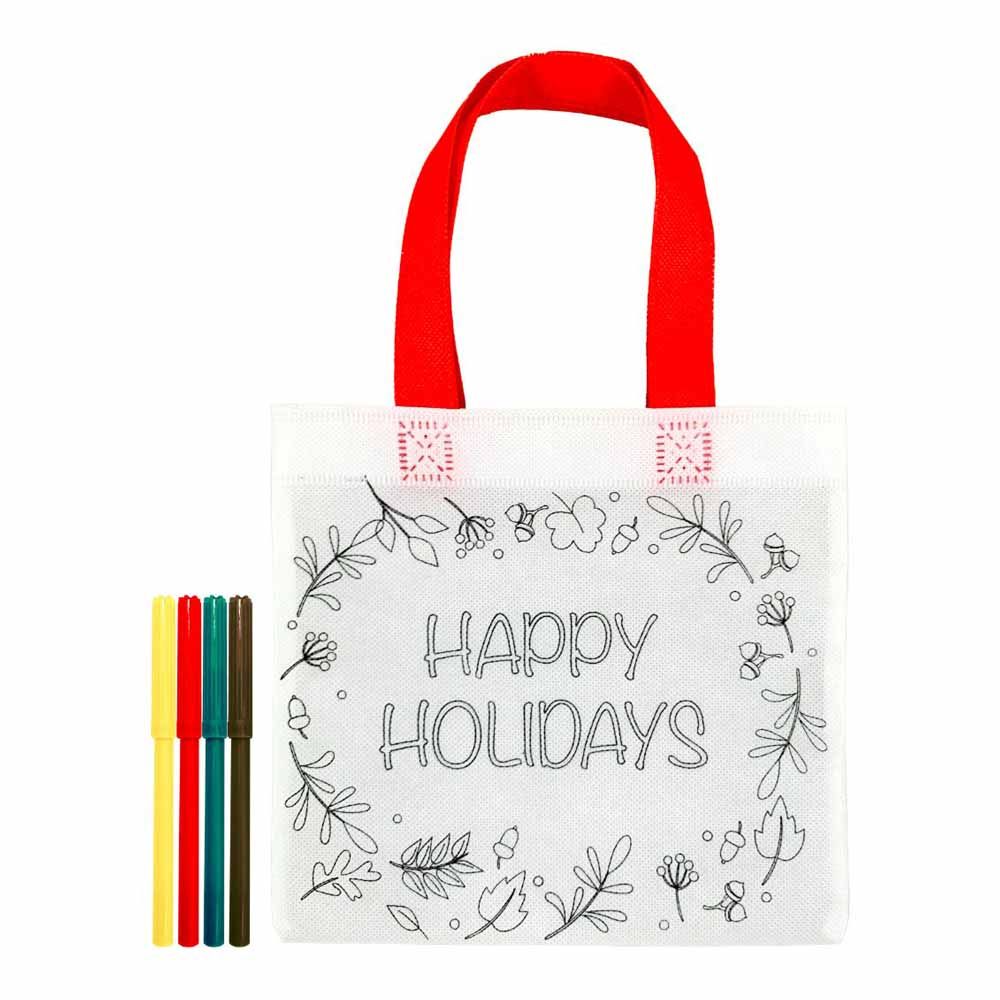 Christmas Magic - Holidays Diy Painting Hand Bag 20 cm - White