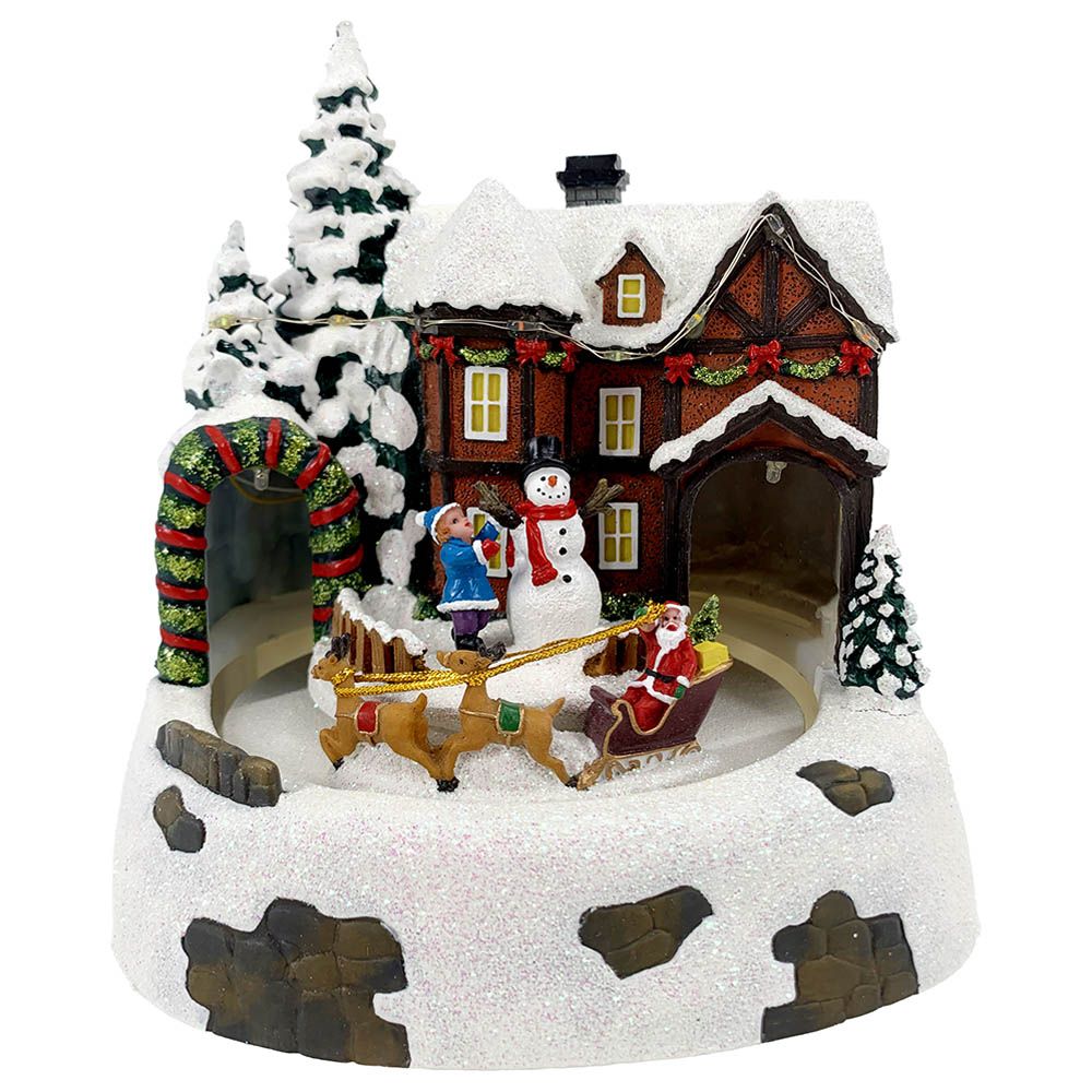 Christmas Magic - Christmas Village Scene w/ Music - 20 x 20.5 cm