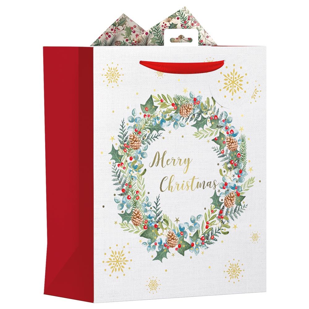 Giftmaker - Merry Christmas Foliage Party Bag - Large