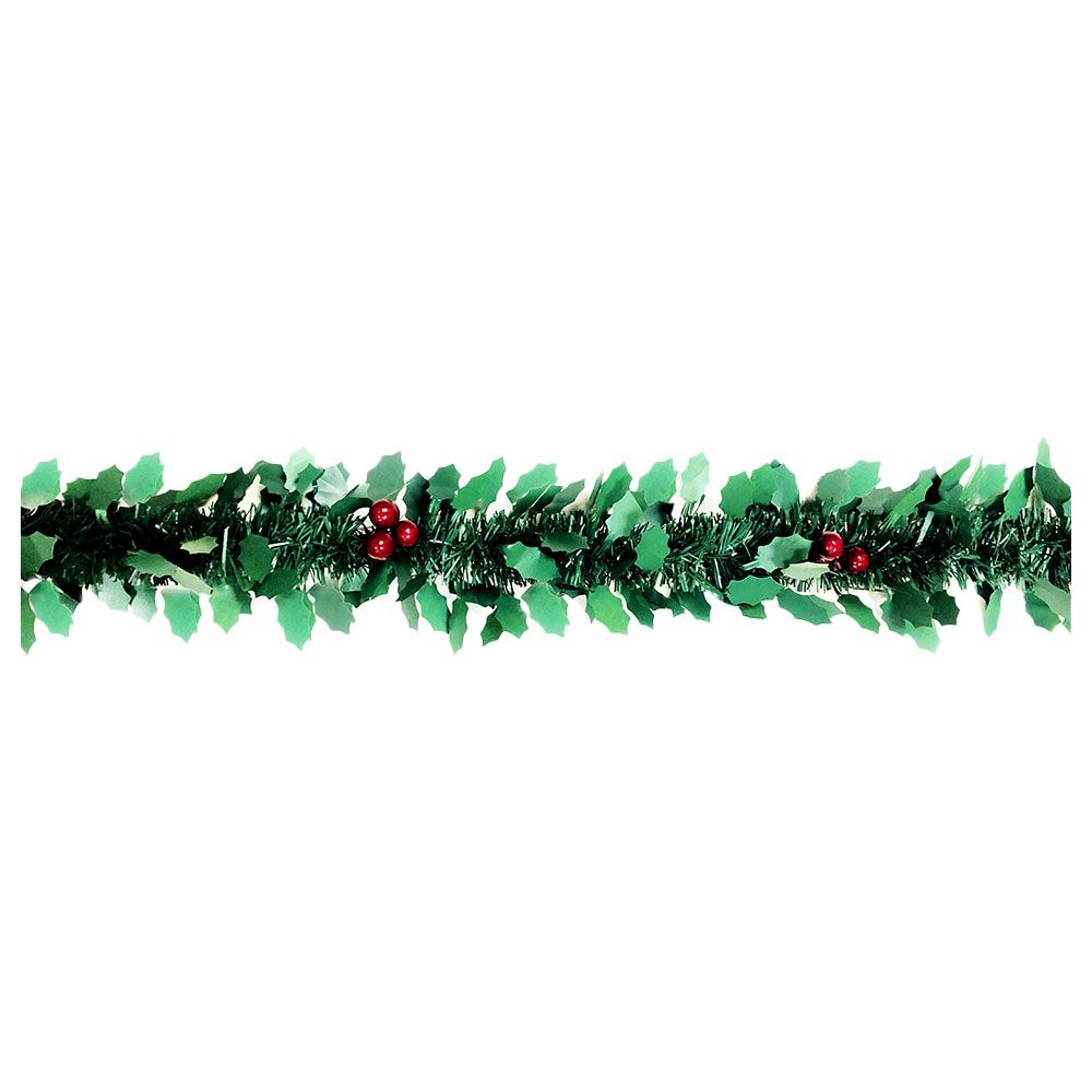 Christmas Magic - Holly Garland with Berries - Green