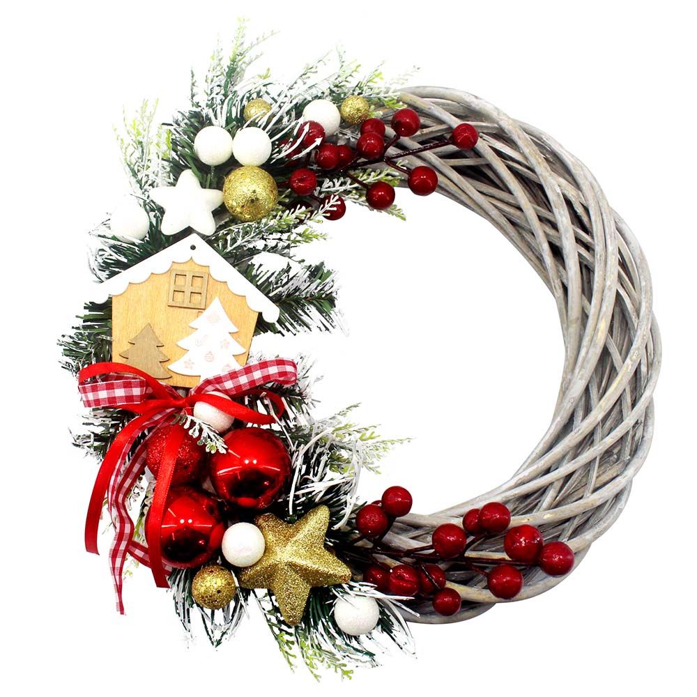 Christmas Magic - Christmas Rattan Wreath - 30 cm