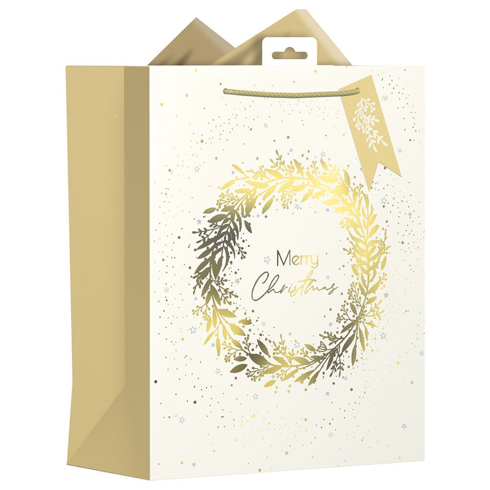 Giftmaker - Gold & Cream Wreath Party Bag - Large