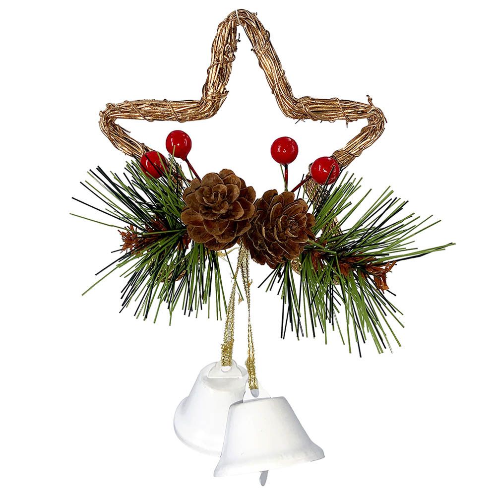 Christmas Magic - Star Hanging Bells - 15cm - White