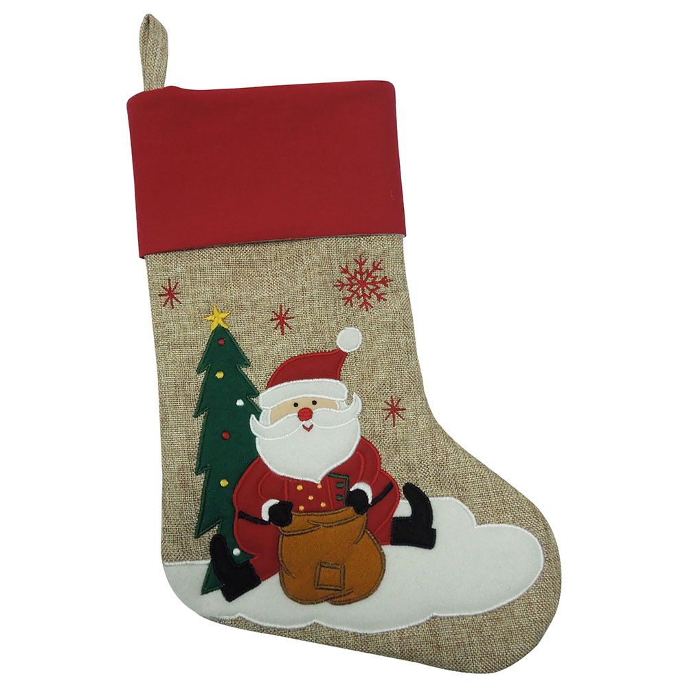 Christmas Magic - Santa Jute Stocking - 46 cm