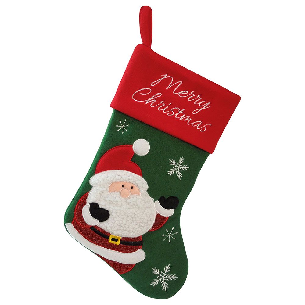 Christmas Magic - Santa Stocking 45cm - Dark Green