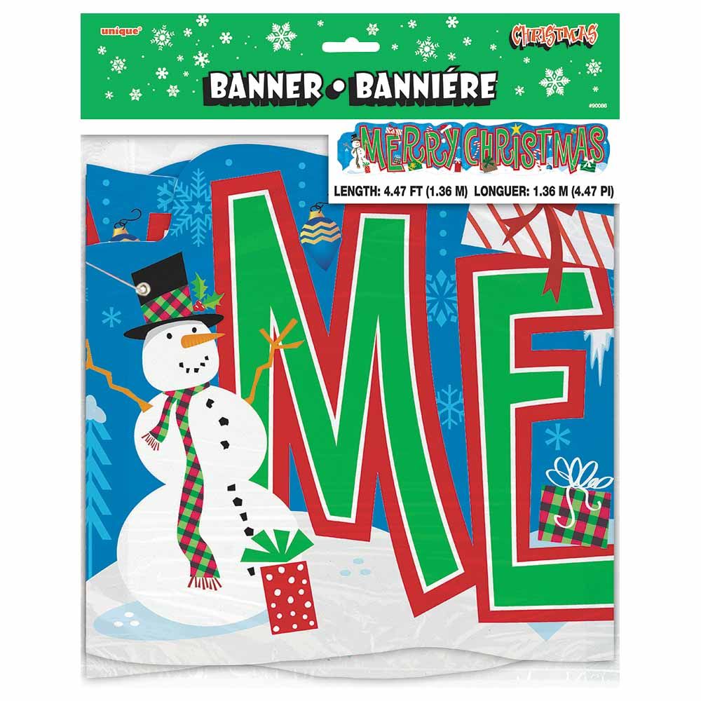 Unique - Giant Merry Christmas Jointed Banner 4.5ft