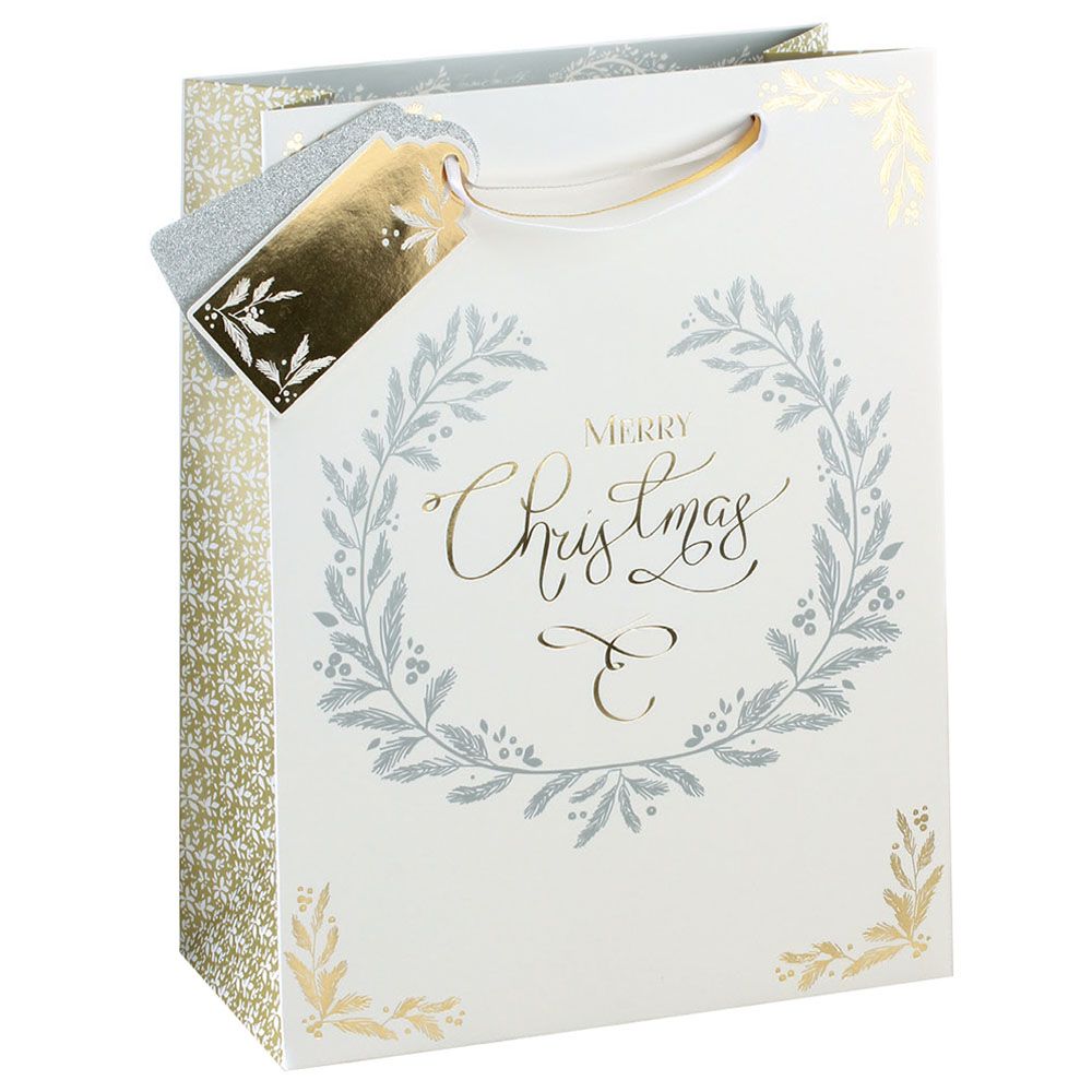 Tom Smith - Christmas Classics Gift Bag Large - White