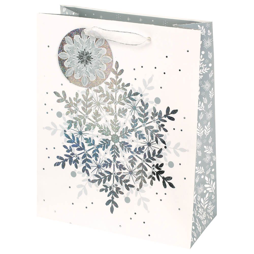 Tom Smith - Winter Sparkle Medium Gift Bag - Grey