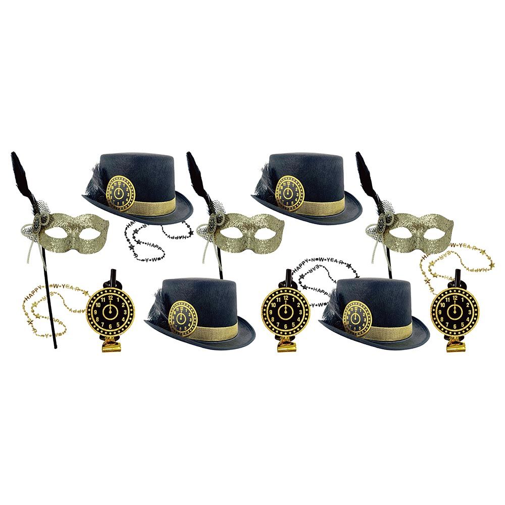 Party Magic - New Year Classic Black & Gold Party Kit