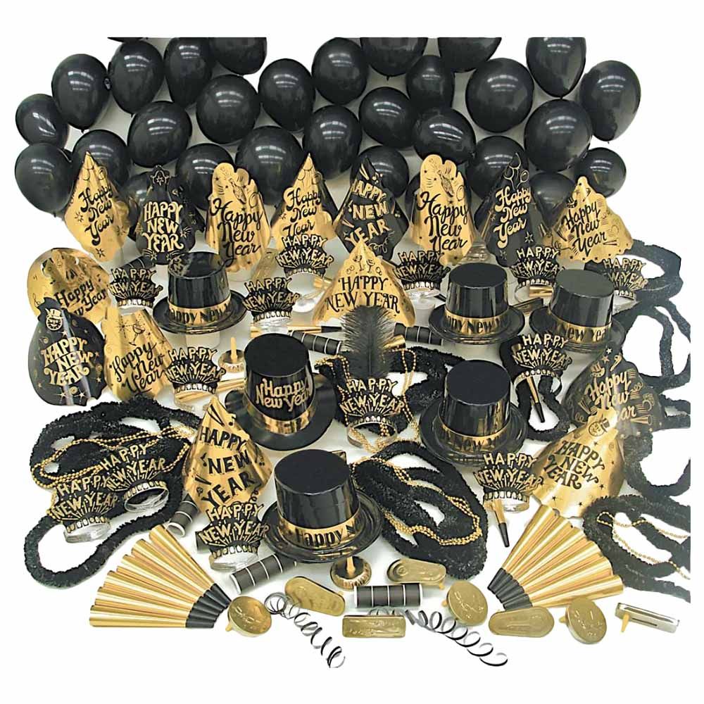 Party Time - Sensation New Year Party Kit - Black & Gold