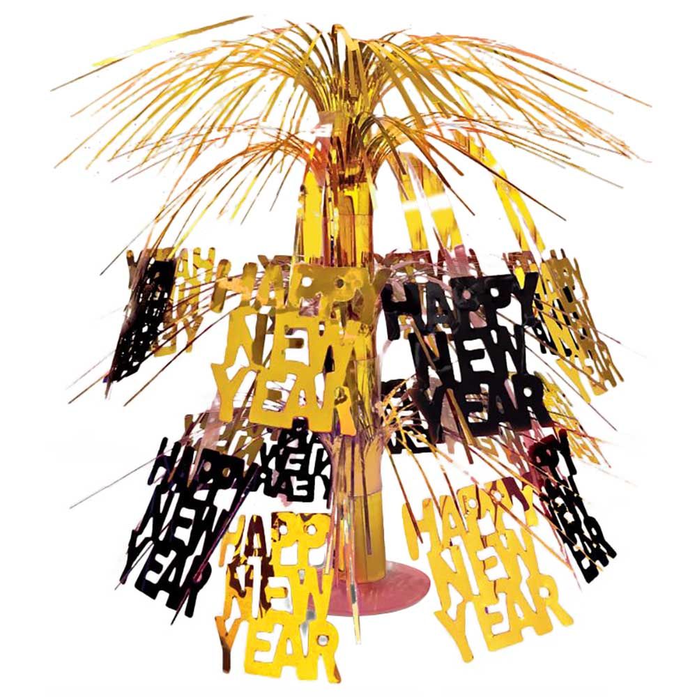 Party Time - Happy New Year Centerpiece - 18 Inch - Black/Gold