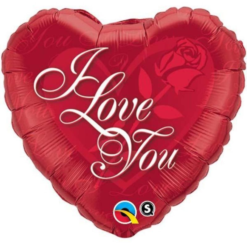 Qualatex - I Love You Red Rose 18" Foil