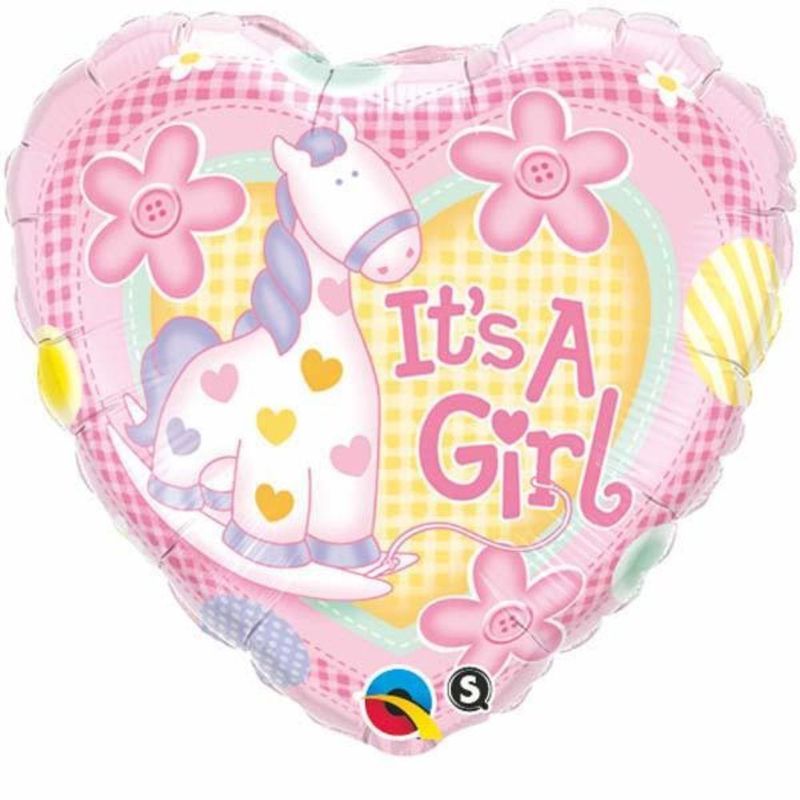 Qualatex - Its A Girl Soft Pony 18" Foil