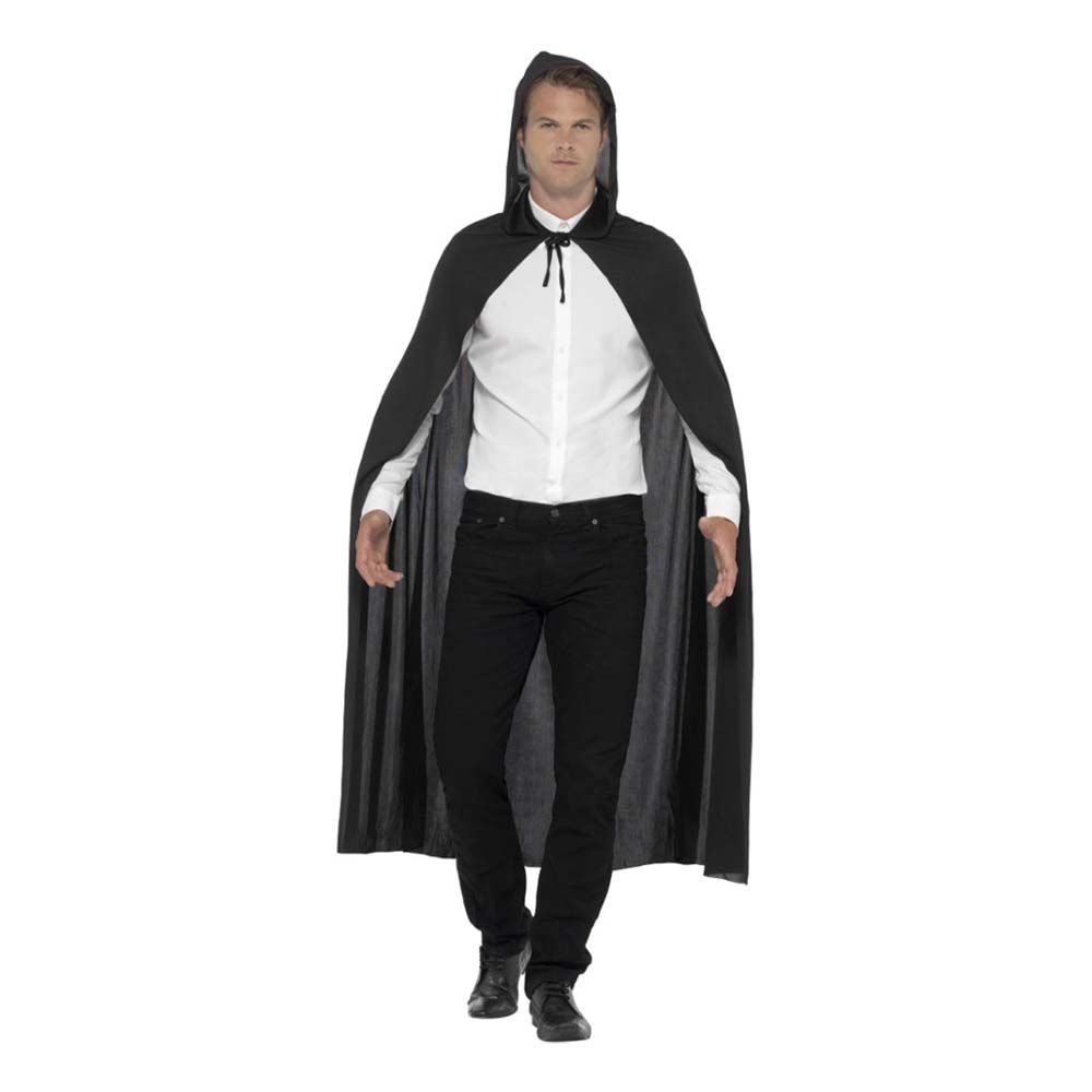 Smiffys - Hooded Vampire Cape - Black